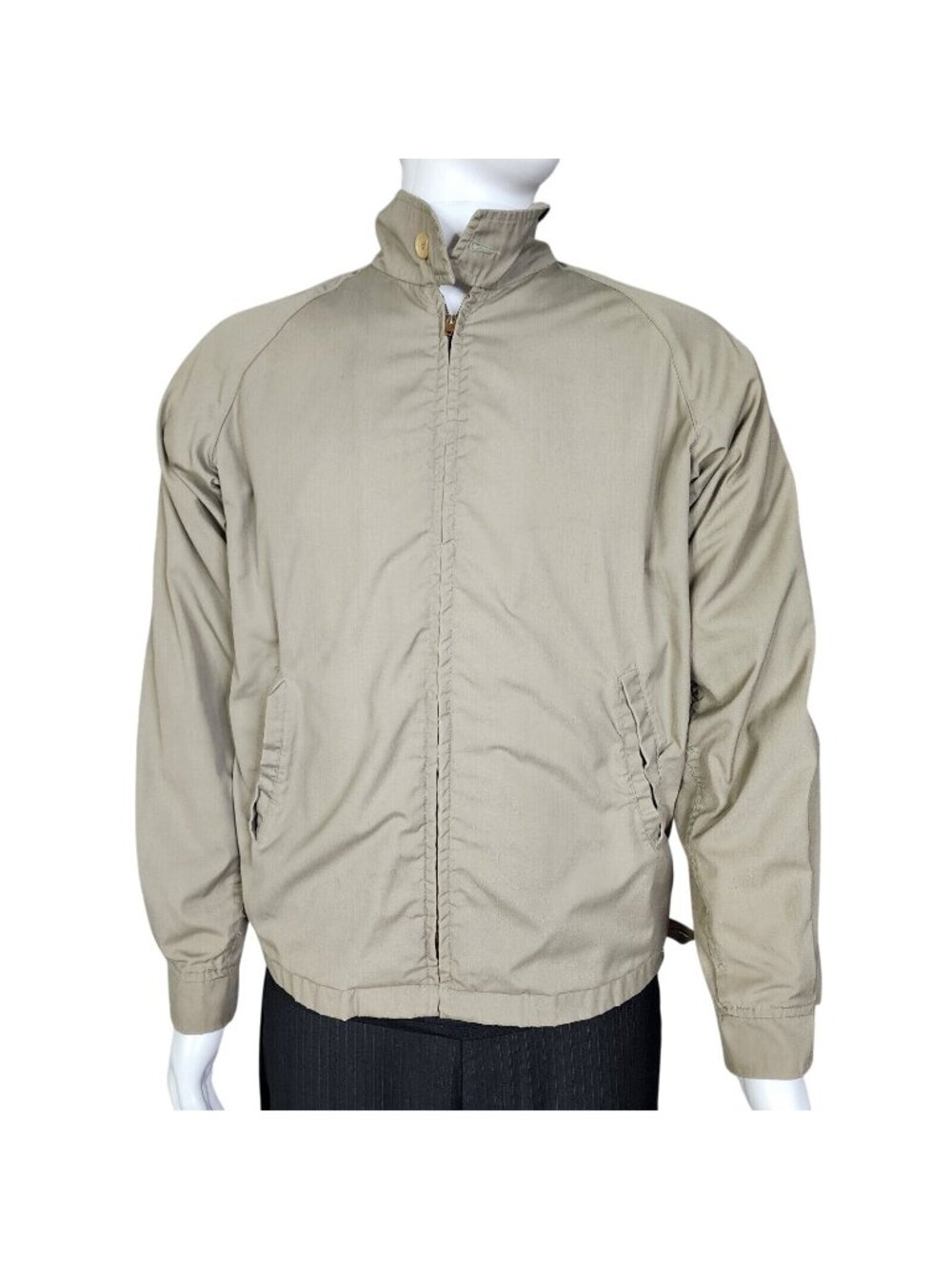 Vintage McGregor Tan Harrington Jacket With Shearling Lining Mens Large